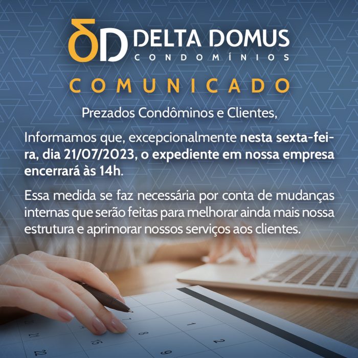 Comunicado – Horário especial de atendimento em 21/07/23