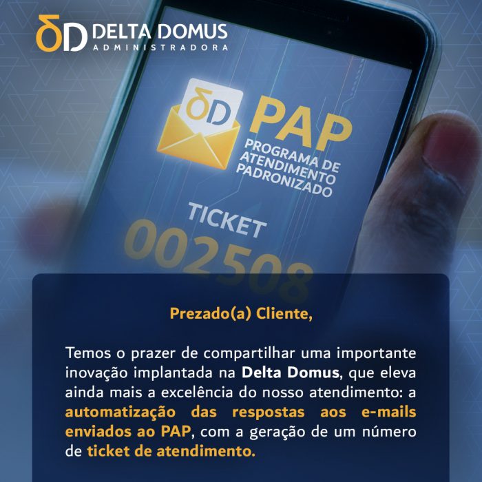 Novidade para nossos Clientes: automatização das respostas aos e-mails enviados ao PAP